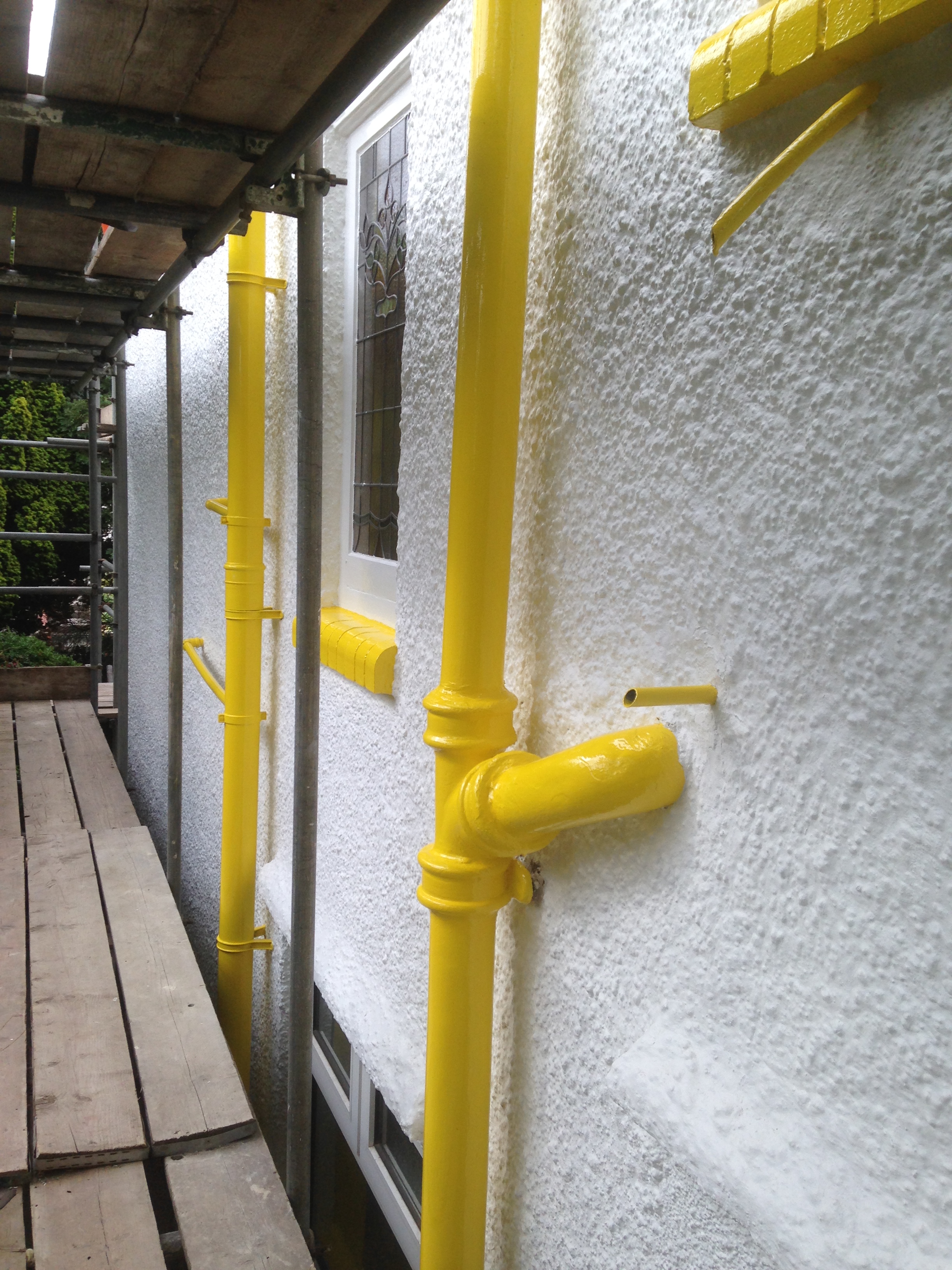 Guttering after painting.