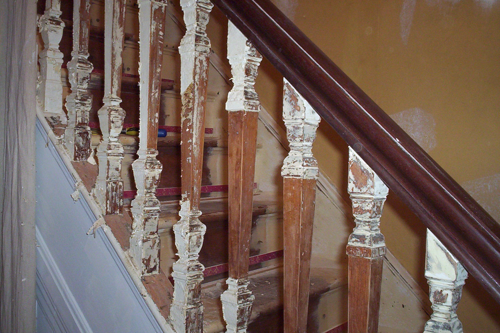 Stairs before painting
