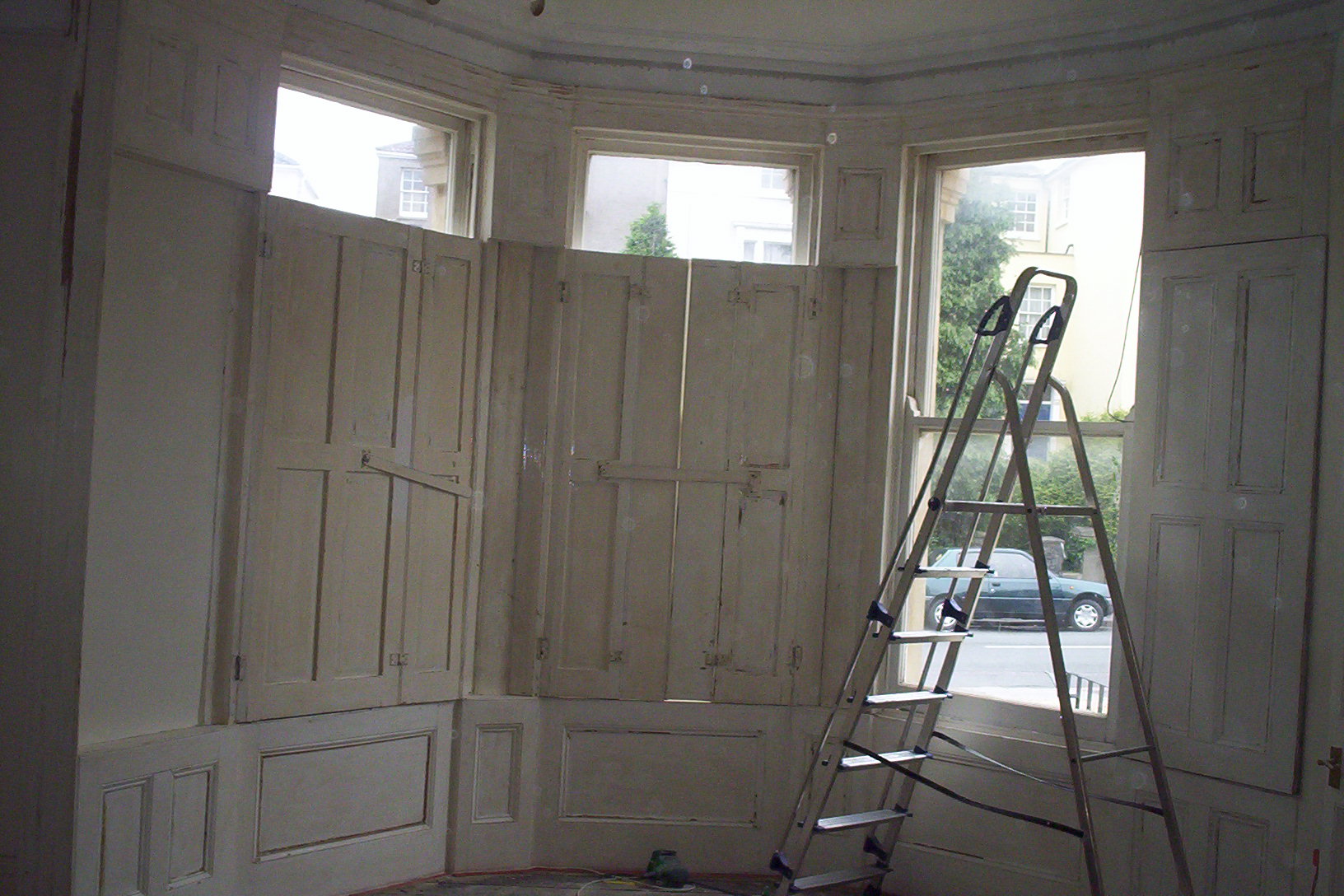 Bay window before painting