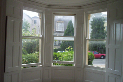 Bay windows after painting